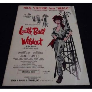 1961 Lucille Ball Wildcat Vocal Selections Sheet Music