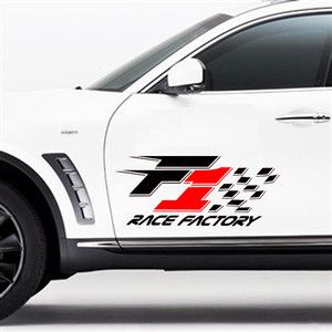   Race Factory Sports Double Car Side Door Decals Stickers﹟010