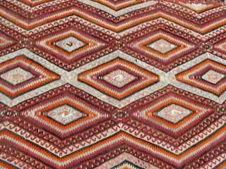 Turkish Wool Hand Made Rug Kilim Carpet Classic Antalya Geometric 82 