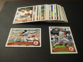 2011 topps boston red sox team set with update
