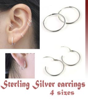   Small Endless Hoop Earrings for Cartilage Nose Lips PT 700