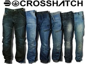 Mens Jeans Carrot Fit Designer Crosshatch 3 Styles 3 Colours