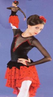 Carmen Spanish Salsa Dress Dance Costume Two Styles 1 2