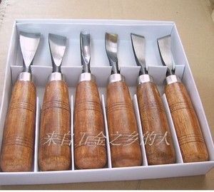 Set of 6 Wood Carving Tools Shovel Knives