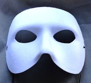 Mardi Gras Carnival Mask WHITE MASK Casoniva Phantom Made In ITALY 
