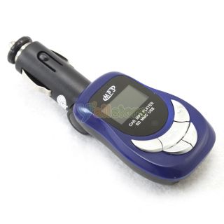 New Car MP3 Player FM Transmitter USB SD MMC Card Reader Blue
