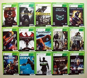 XBox 360 Backer Cards Lot of 15, All Different, Group #23(not games 