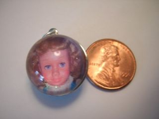 Vintage Style Chatty Cathy Doll Silver Bubble Charm for Bracelet or 