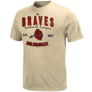Majestic Milwaukee Braves Cooperstown Collection Barney T Shirt 