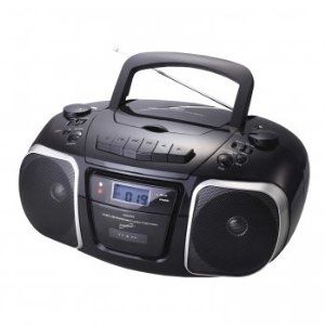 Supersonic MP3/CD Player with USB/AUX Inputs, Cassette Recorder & AM 