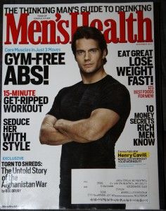 Mens Health Magazine November 2011 Immortals Star Henry Cavill