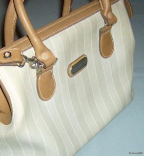 Womans Brown Gray White Carryland Purse Handbag