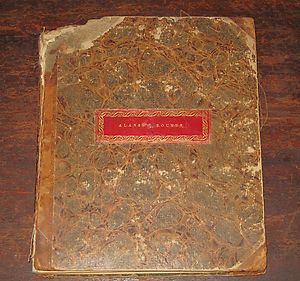   1829 Cholera EPIDEMIC Journal FLORAL FOLK ART Diary CAZENOVIA NY Rare