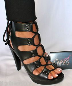 Carlos by Carlos Santana Womens Tamingo Black Lace Up Sandal 