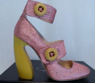 PRADA shoes LUREX PINK Cone Heel ~ FALL WINTER 2011/2012 BNIB Amazing 