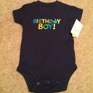 Carters Birthday Boy Onesie Bodysuit 12 M 20 5 24 5 Lbs