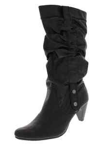 Carlos Santana NEW Providence Black Slouched Knee High Boots Heels 