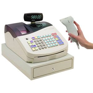 Royal ALPHA583CX Electronic Cash Register with Serial Barcode Scanner 