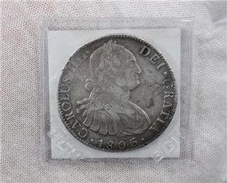 1806 mo th mexico carolus iiii 8 reales coin