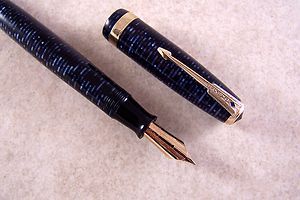 Vintage Blue Parker Vacumatic Fountain Pen Restored