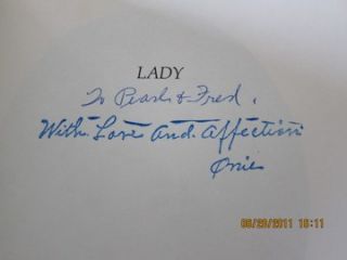 Lady by Onie Craig 1st Ed HC Signed Dedicated by Author