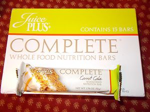 Juice Plus Complete Nutrition Bars  30 wholefood Carrot Cake bars 