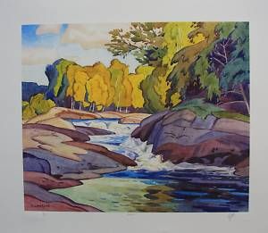 Casson Group of Seven Signed Rapids Art