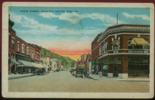 autos court street richland center wi postcard