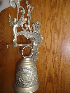 RARE Vintage Dutch Bell Ornate Solid Brass Casting
