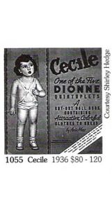 Cecile Dionne Cut Out Doll c1936 Great Condition