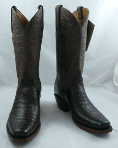 Mens Lucchese Cowboy Boots Brown Belly Caimen E2155 74