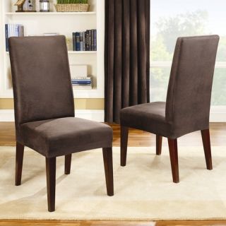  Leather Shorty Dining Chair Slipcover in Brown 171325236H