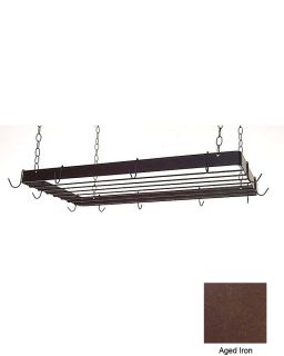 36 Butchers Hanging Pot Rack with 12 Hook Aged Iron
