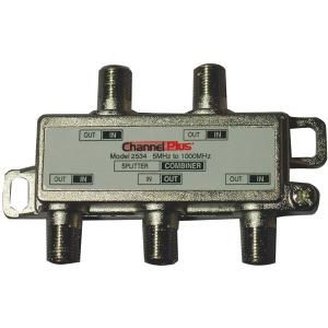CHANNEL PLUS 2534 Splitter/Combiner (4 way) for TV/Antenna/Cable,1 GHz 