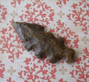    Indian Artifact Carved Notched Point Arrowhead Central Pennsylvania