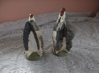 Pair Ceramic Figurines Rooster Hen Midwest Cannon Falls