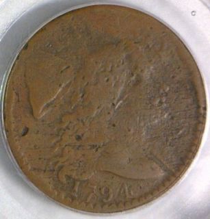 1794 Head of 1794 Large Cent with Fine Details PCGS Sheldon 59 Variety 