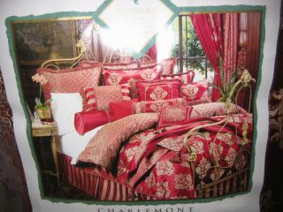 Waterford Charlemont Ruby Red 8P Queen Comforter Set