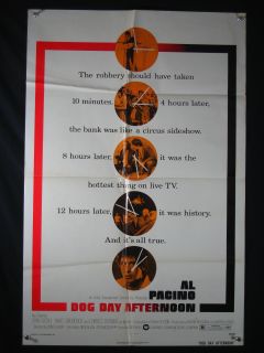 Dog Day Afternoon Al Pacino 27x41 Poster 1975 Crime Drama Blockbuster 