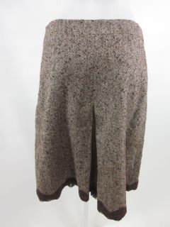 Charles Tyrwhitt Brown Textured A Line Lace Skirt Sz 8