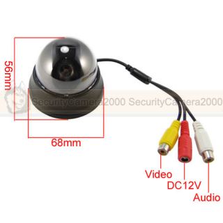 Mini Dome Video Audio CCTV Security Camera 6mm Lens