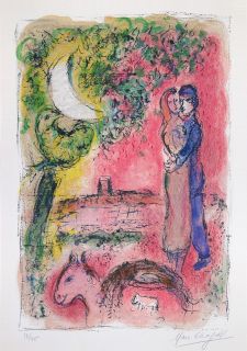 Chagall, Marc, Dawn at Saint Paul, Lithograph, Hand Signed, 1968
