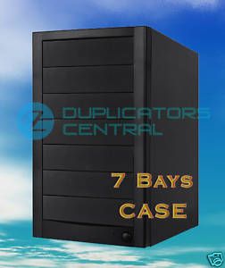 Black 7 Bays IDE 1 5 DVD CD Duplicator Case Enclosure