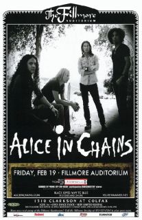 Alice in Chains Fillmore Denver Concert Poster 2010