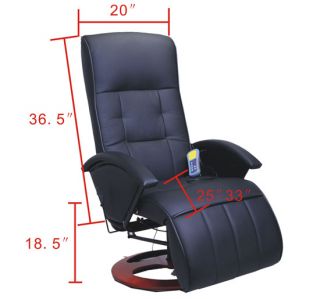 Aosom I3237 Black Office TV Recliner Massage Chair New