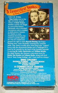 CONNECTICUT YANKEE IN KING ARTHURS COURT VHS MOVIE   MCA Home Video 