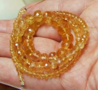 RARE Champaign Imperial Topaz Faceted Beads Full Strand