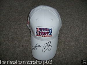 Signed Detroit Pistons NBA 1989 World Champions Hat