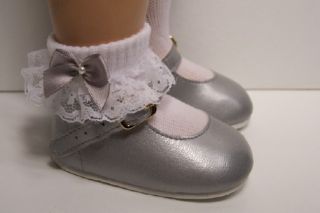 SILVER Plain Doll Shoes For Chatty Cathy♥