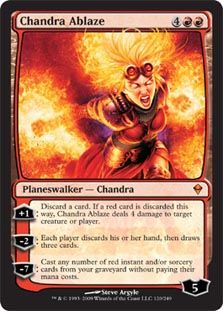 Chandra Ablaze Zendikar MTG Magic Red Mythic 1x X1